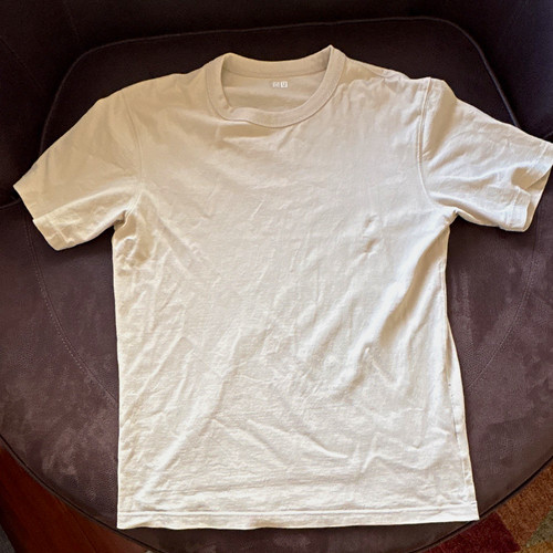 Uniqlo men beige crew neck - u,