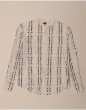 ADOLFO DOMINGUEZ Mens Shirt Medium White Striped Cotton DV44