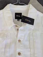White Dungaree Short Suit with Long Sleeves Size 12