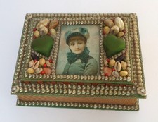 Antique shell work - work, box