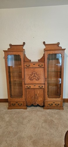 Victorian oak antique side - side, by