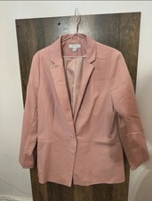 ? Primark Blush Pink Tailored Blazer – Size 14 | Sleek, Soft & Sophisticated