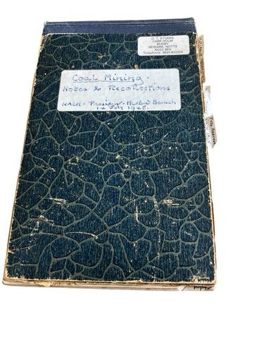 Handwritten coal mining - coal,