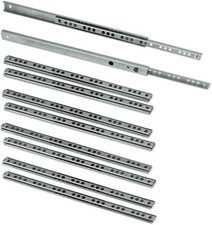 Emuca 5 Pairs Zinc-Plated Drawer Slides 17mm x 278mm Ball Bearing ‎Side Mount