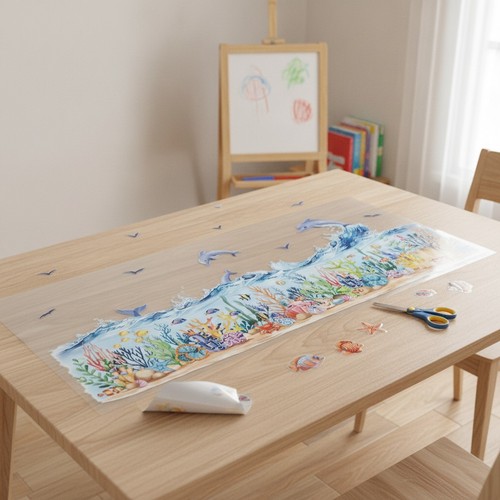 Waterproof marine life wall - waterproof,