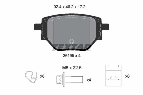 Fits textar 2619501 - fits, pad