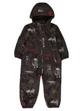Kids Boys Dinosaur Fleece Lined Puddlesuit 18-24 months 4-5  6-7 years