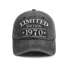 Custom Embroidered Cotton 30th 40th 50th 60th 70th Birthday Hat Custom Any Year