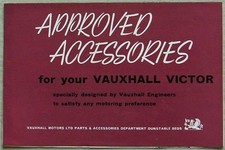 VAUXHALL VICTOR APPROVED ACCESSORIES Car Sales Leaflet 1960s