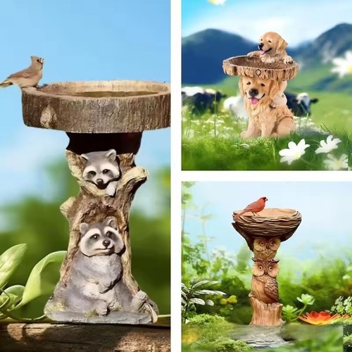 Bird bath feeder pedestal - bird,