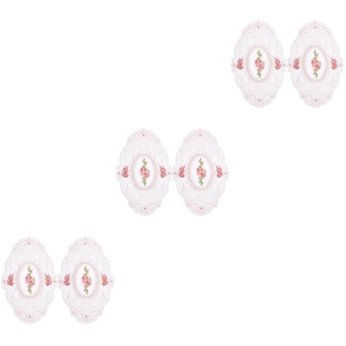6pcs reusable embroidered - 6pcs,