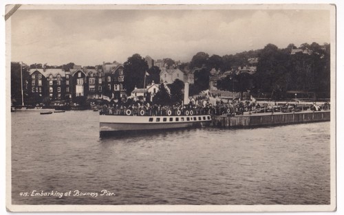 Steamer bowness pier postcard - steamer,