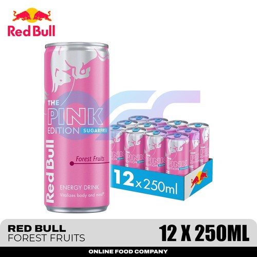 Red bull energy drink - red, pink