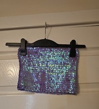 Sequin lilac/aqua boob tube