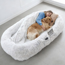 Human Dog Bed Washable Faux