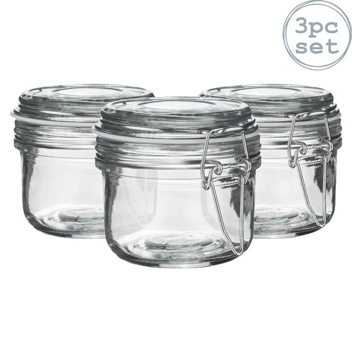 Glass storage jars airtight - glass,