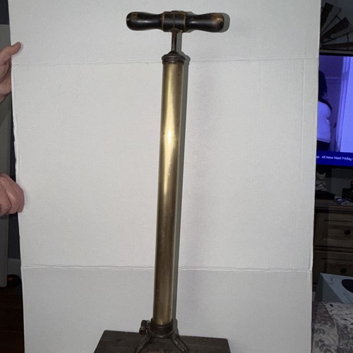 Vintage antique brass wood - brass, &