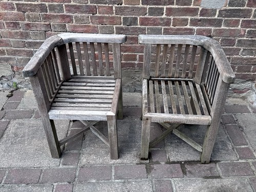 Pair teak heals type corner - pair,