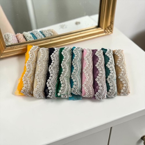 Indian scallop net lace trim - scallop,