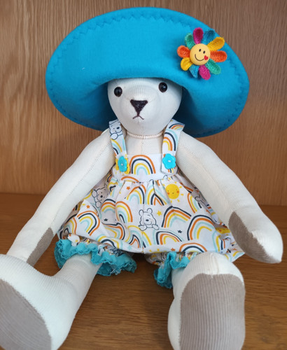 Handmade bear dressed - handmade, in