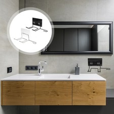 2 Pcs Stainless Steel Door Back Hair Dryer Rack Punch Free Wall Hanger Bracket