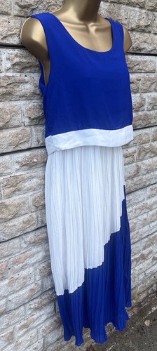 Ladies blue white sleeveless - ladies, blue/white