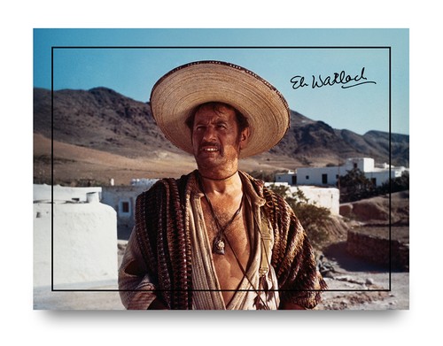 Eli wallach signed western 8x6 - signed,