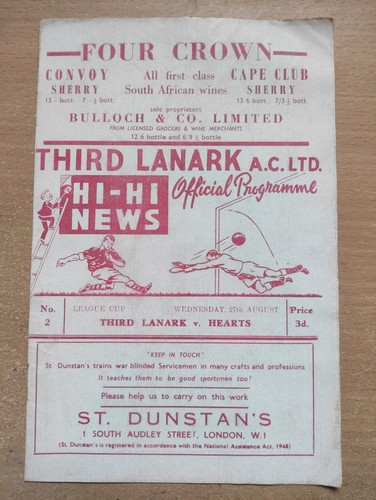 Third lanark hearts - v,