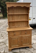ANTIQUE PINE WELSH DRESSER RECLAIMED TRADITIONAL FARMHOUSE STYLE WAXED PINE 