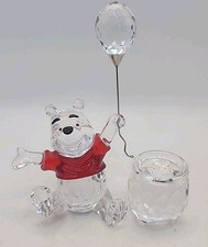 Swarovski Crystal-Disney Winnie the Pooh w/Title Plaque Honey Pot Set of 2 Mint