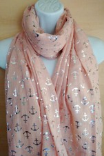 Glitter Anchor Print Scarf Big