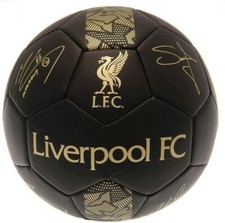Liverpool FC Phantom Signature Soccer Ball Black Size 5  Official Licensed