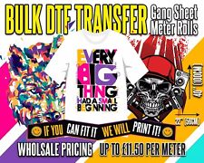 Personalised Heat Transfers Custom Iron on Patch T-shirt Garments Gang Sheets