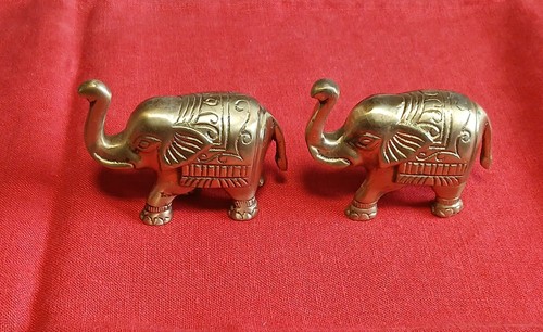 Pair vintage brass - a,