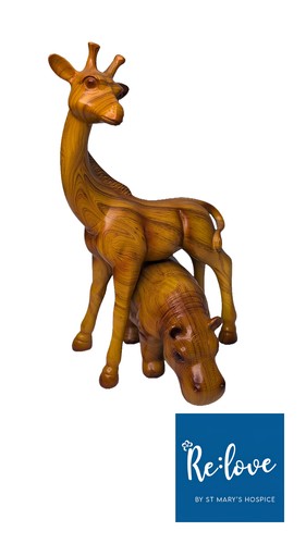 Giraffe hippo figurine - giraffe,