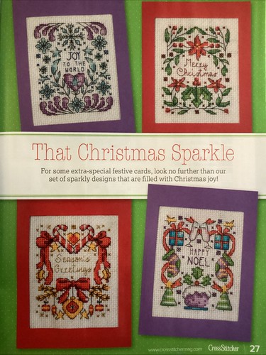 Sparkly motif cards poinsettia - cards,