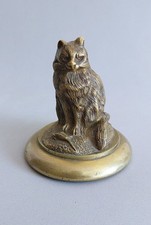 Sculpture Art Nouveau Cat Bronze Golden End Xixth Early 20th C - Dlg A. Barye