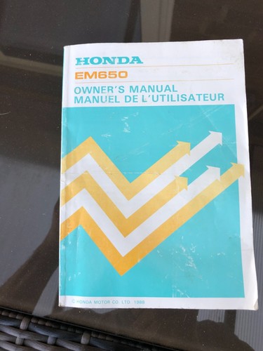 Honda 650 generator owners - em,