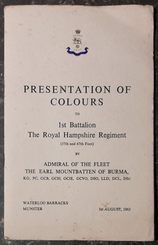Presentation colours 1st bn - of,