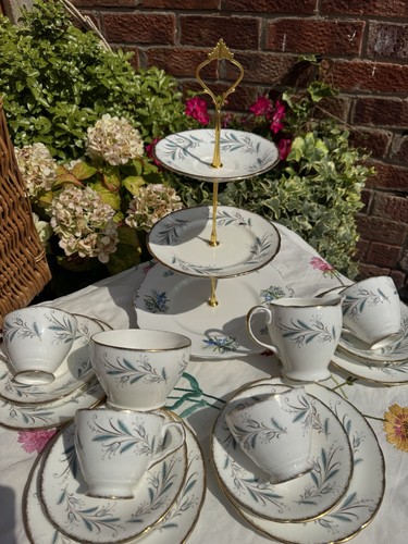 Vintage blue old royal tea - vintage,