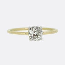 Antique 0.22 Carat Diamond Solitaire Ring