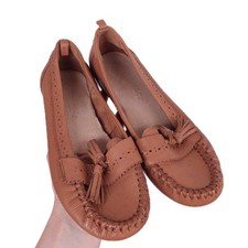 Fat Face Women's Flat Shoes UK 3 Brown Tan Loafer Tassel Smart Casual