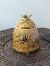Vintage Ceramic Honey Pot Bees and Hive Design Kitchen Decor Pottery VGC
