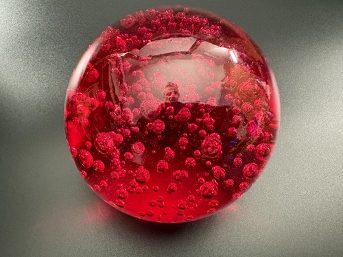 Red controlled bubble art - bubble,