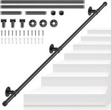 2M Metal Stair Handrail Non-Slip Galvanized Iron Industrial Pipe Wear-Resistant