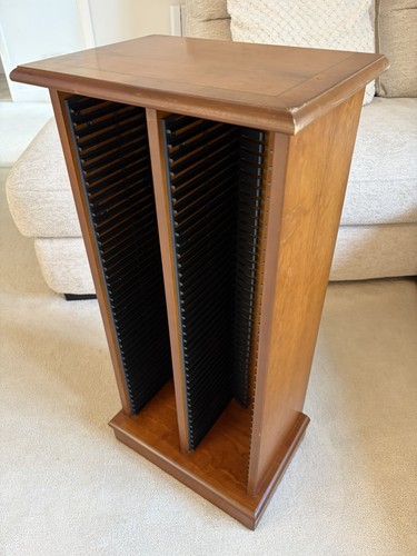 Vintage wooden rack tower - wooden, cd