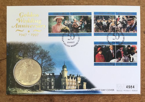 Golden wedding anniversary - golden,