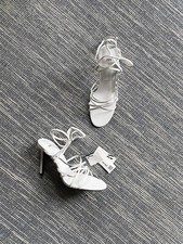Zara White Leather High Heel