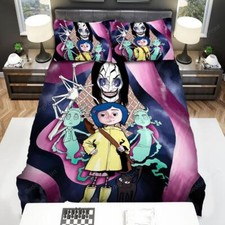Coraline With The Other Mother Art Quilt Duvet Cover Set Comforter Cover Soft