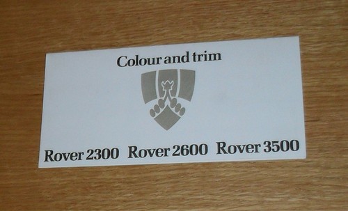 Rover 2300 2600 - 3500, sd1